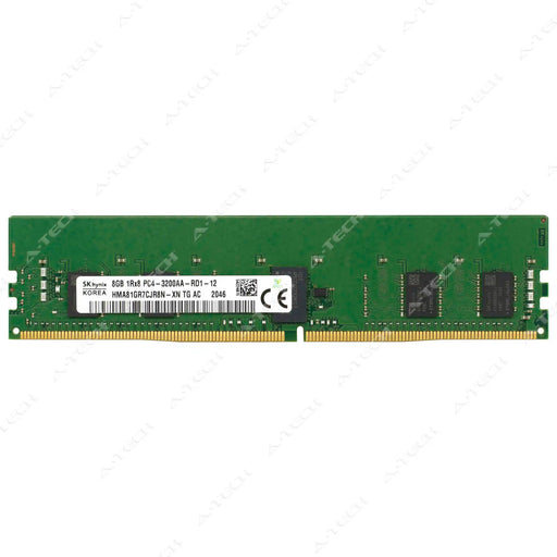 HMA81GR7CJR8N-XN - Hynix RAM 8GB 1Rx8 PC4-25600 RDIMM DDR4 3200MHz ECC Registered Server Memory Module