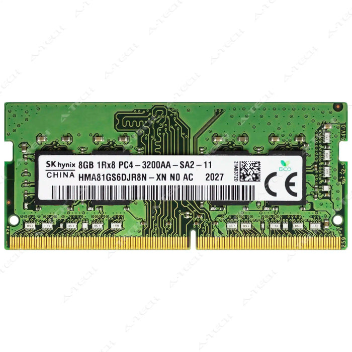 HMA81GS6DJR8N-XN - Hynix RAM 8GB 1Rx8 PC4-25600 SODIMM DDR4 3200MHz Non-ECC Unbuffered Laptop Memory Module