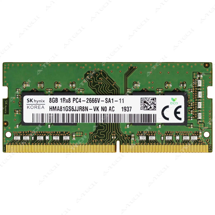 HMA81GS6JJR8N-VK - Hynix RAM 8GB 1Rx8 PC4-21300 SODIMM DDR4 2666MHz Non-ECC Unbuffered Laptop Memory Module