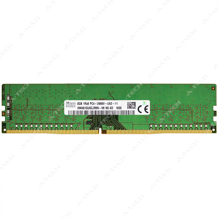 HMA81GU6CJR8N-VK - Hynix RAM 8GB 1Rx8 PC4-21300 DIMM DDR4 2666MHz Non-ECC Unbuffered Desktop Memory Module