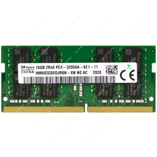 HMA82GS6DJR8N-XN - Hynix RAM 16GB 2Rx8 PC4-25600 SODIMM DDR4 3200MHz Non-ECC Unbuffered Laptop Memory Module