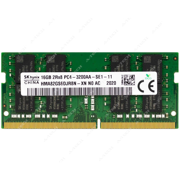 HMA82GS6DJR8N-XN - Hynix RAM 16GB 2Rx8 PC4-25600 SODIMM DDR4 3200MHz Non-ECC Unbuffered Laptop Memory Module