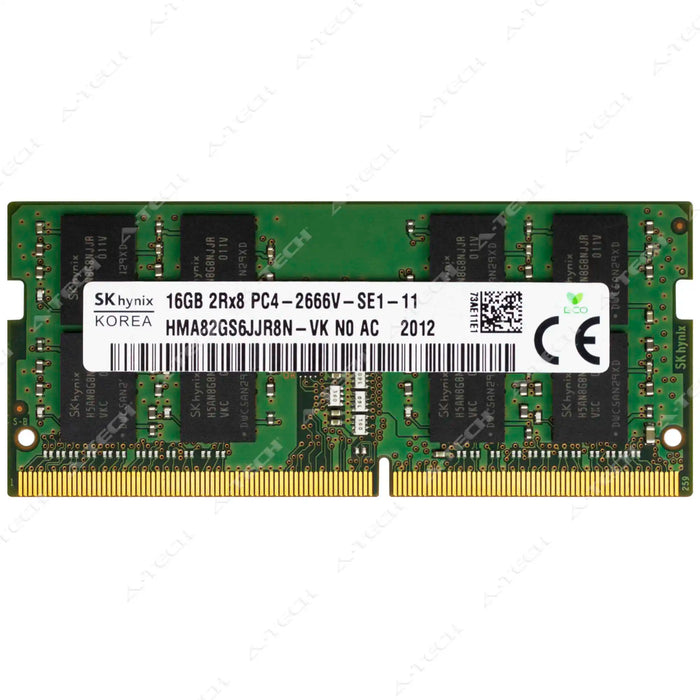 HMA82GS6JJR8N-VK - Hynix RAM 16GB 2Rx8 PC4-21300 SODIMM DDR4 2666MHz Non-ECC Unbuffered Laptop Memory Module