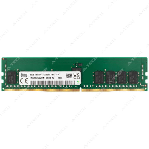 HMAA4GR7CJR4N-XN - Hynix RAM 32GB 1Rx4 PC4-25600 RDIMM DDR4 3200MHz ECC Registered Server Memory Module