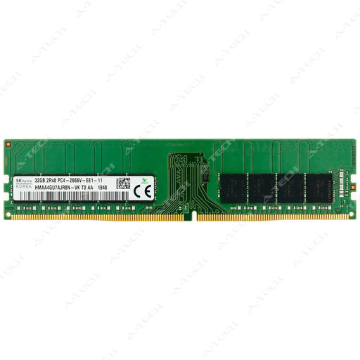 HMAA4GU7AJR8N-VK - Hynix RAM 32GB 2Rx8 PC4-21300 ECC UDIMM DDR4 2666MHz ECC Unbuffered Server Memory Module