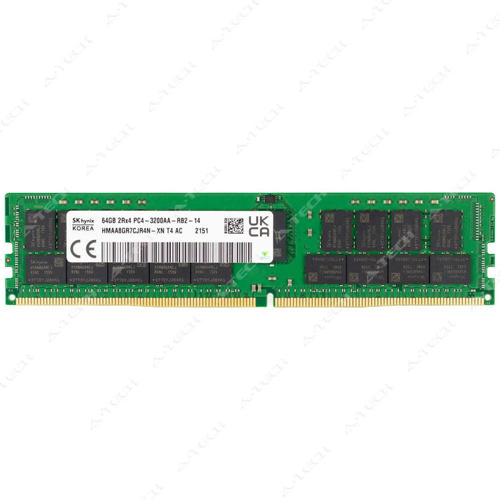 HMAA8GR7CJR4N-XN - Hynix RAM 64GB 2Rx4 PC4-25600 RDIMM DDR4 3200MHz ECC Registered Server Memory Module