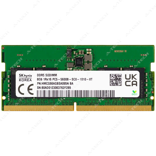 HMCG66AGBSA095N - Hynix RAM 8GB 1Rx16 PC5-44800 SODIMM DDR5 5600MHz Non-ECC Unbuffered Laptop Memory Module