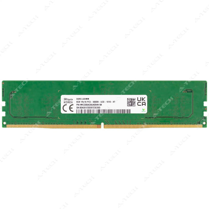 HMCG66AGBUA - Hynix RAM 8GB 1Rx16 PC5-44800 DIMM DDR5 5600MHz Non-ECC Unbuffered Desktop Memory Module