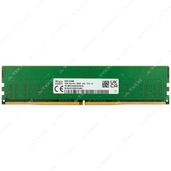 HMCG78AGBUA - Hynix RAM 16GB 1Rx8 PC5-44800 DIMM DDR5 5600MHz Non-ECC Unbuffered Desktop Memory Module