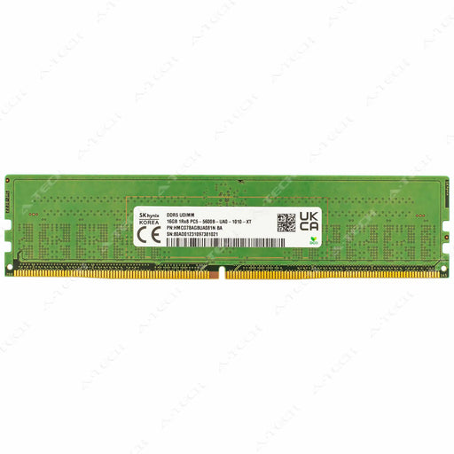 HMCG78AGBUA - Hynix RAM 16GB 1Rx8 PC5-44800 DIMM DDR5 5600MHz Non-ECC Unbuffered Desktop Memory Module