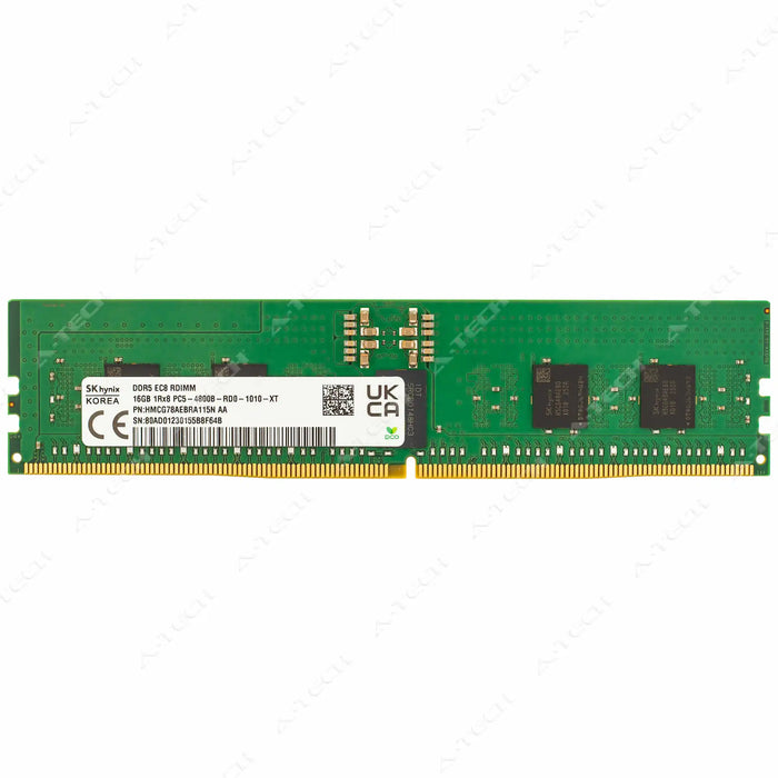 HMCG78MEBRA115N - Hynix RAM 16GB 1Rx8 PC5-38400 RDIMM DDR5 4800MHz ECC Registered Server Memory Module
