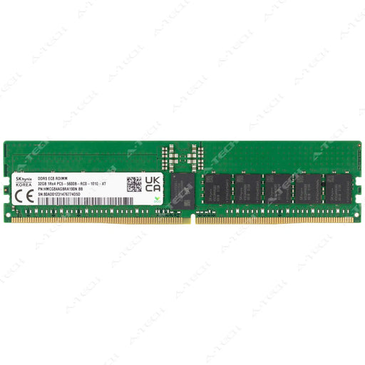 HMCG84AGBRA - Hynix RAM 32GB 1Rx4 PC5-44800 RDIMM DDR5 5600MHz ECC Registered Server Memory Module