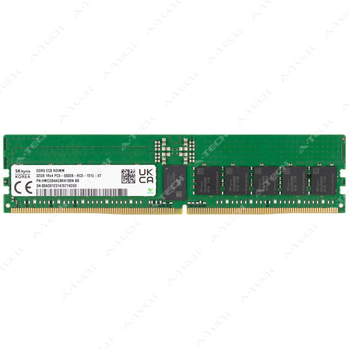 HMCG84AGBRA - Hynix RAM 32GB 1Rx4 PC5-44800 RDIMM DDR5 5600MHz ECC Registered Server Memory Module