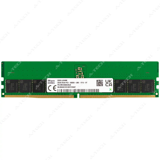 HMCG88AGBUA - Hynix RAM 32GB 2Rx8 PC5-44800 DIMM DDR5 5600MHz Non-ECC Unbuffered Desktop Memory Module