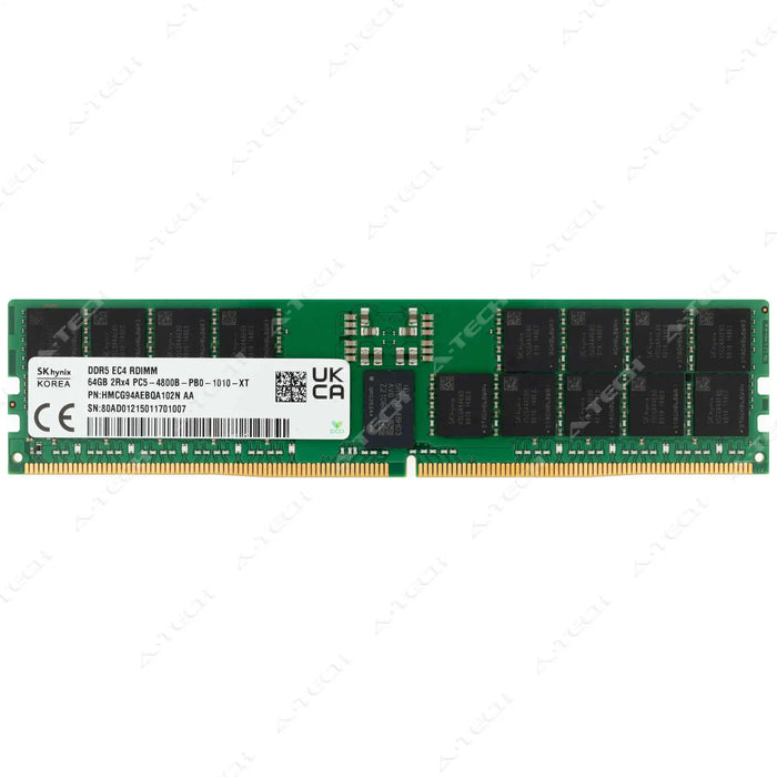 HMCG94AEBQA102N - Hynix RAM 64GB 2Rx4 PC5-38400 RDIMM DDR5 4800MHz ECC Registered Server Memory Module