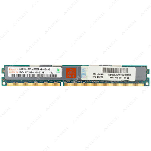 HMT41GV7BMR4C-H9 - Hynix RAM 8GB 2Rx4 PC3-10600 RDIMM DDR3 1333MHz ECC Registered Server Memory Module