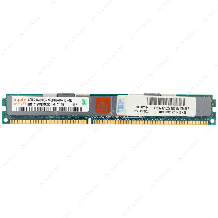 HMT41GV7BMR4C-H9 - Hynix RAM 8GB 2Rx4 PC3-10600 RDIMM DDR3 1333MHz ECC Registered Server Memory Module