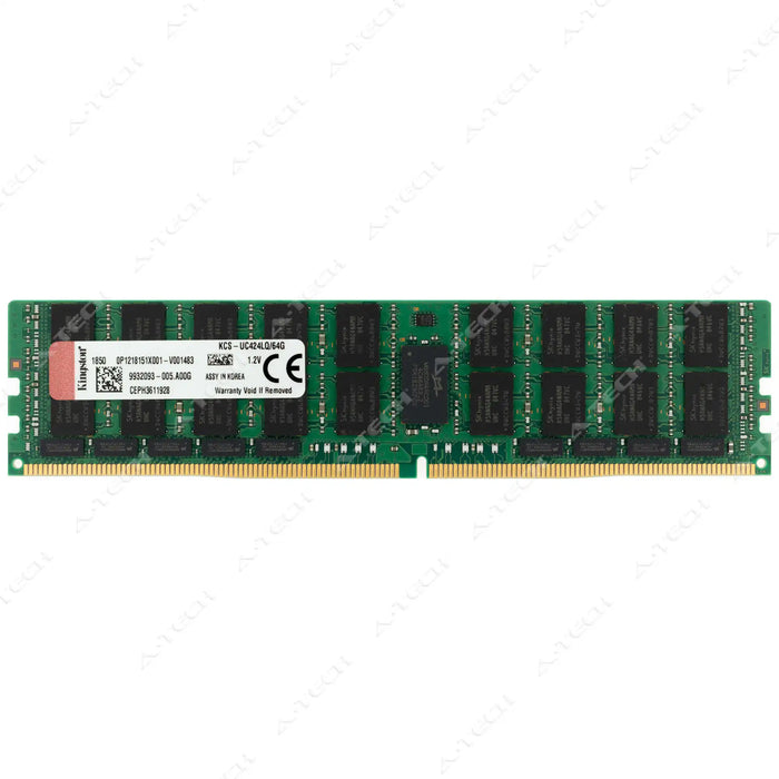 KCS-UC424LQ/64G - Kingston RAM 64GB 4Drx4 PC4-19200 LRDIMM DDR4 2400MHz ECC Load Reduced Server Memory Module