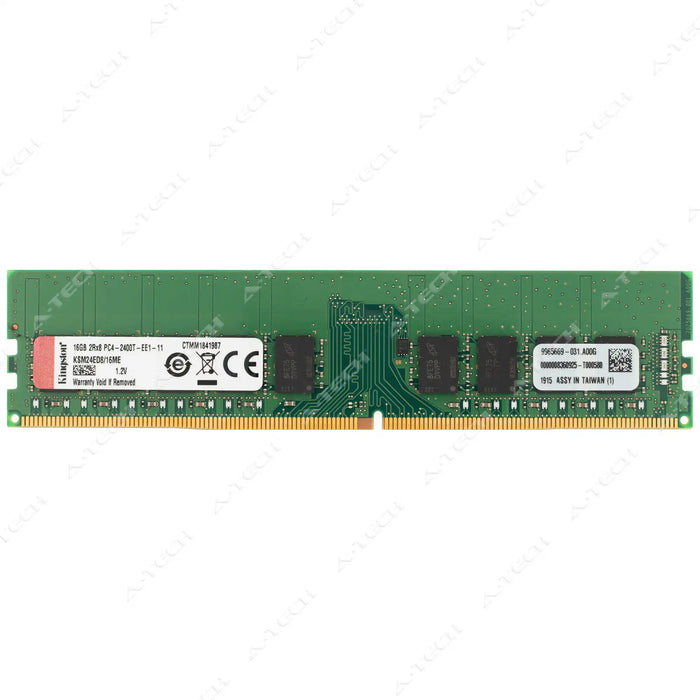 KSM24ED8/16ME - Kingston RAM 16GB 2Rx8 PC4-19200 ECC UDIMM DDR4 2400MHz ECC Unbuffered Server Memory Module