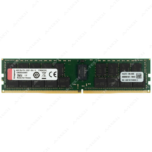 KSM29RD4/64MER - Kingston RAM 64GB 2Rx4 PC4-23400 RDIMM DDR4 2933MHz ECC Registered Server Memory Module