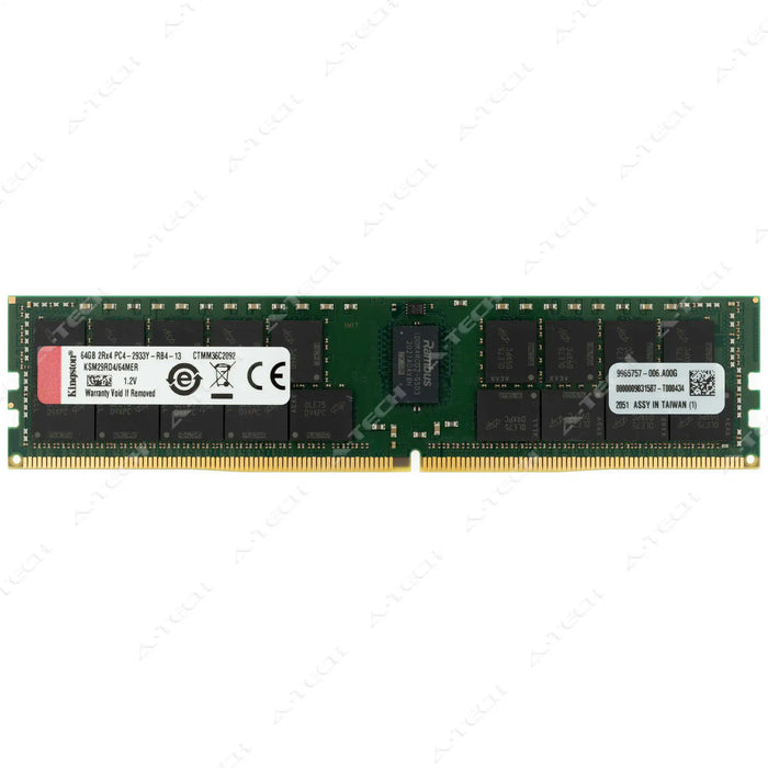 KSM29RD4/64MER - Kingston RAM 64GB 2Rx4 PC4-23400 RDIMM DDR4 2933MHz ECC Registered Server Memory Module