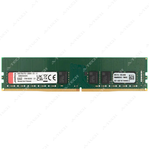 KSM32ED8/32HC - Kingston RAM 32GB 2Rx8 PC4-25600 ECC UDIMM DDR4 3200MHz ECC Unbuffered Server Memory Module