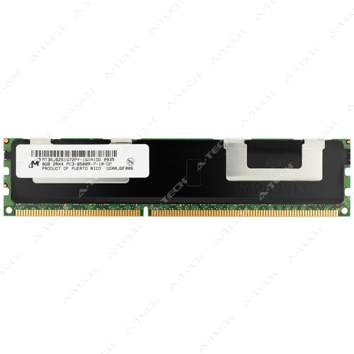 MT36JSZS1G72PY-1G1A1 - Micron RAM 8GB 2Rx4 PC3-8500 RDIMM DDR3 1066MHz ECC Registered Server Memory Module