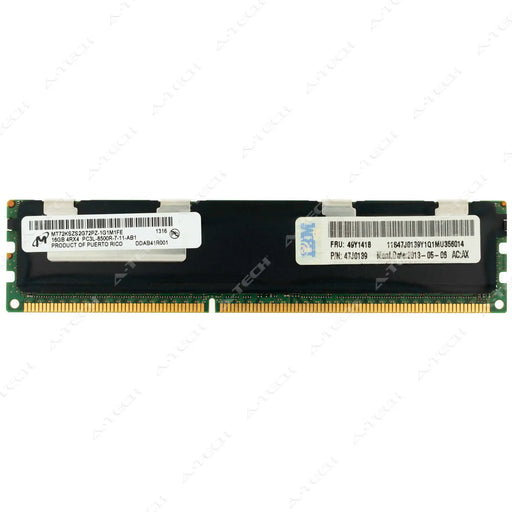 MT72KSZS2G72PZ-1G1M1 - Micron RAM 16GB 4Rx4 PC3-8500 RDIMM DDR3 1066MHz ECC Registered Server Memory Module