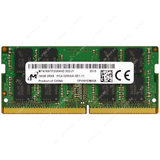 MTA16ATF2G64HZ-3G2J1 - Micron RAM 16GB 2Rx8 PC4-25600 SODIMM DDR4 3200MHz Non-ECC Unbuffered Laptop Memory Module