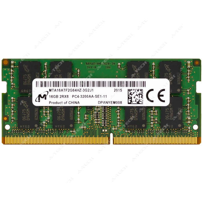 MTA16ATF2G64HZ-3G2J1 - Micron RAM 16GB 2Rx8 PC4-25600 SODIMM DDR4 3200MHz Non-ECC Unbuffered Laptop Memory Module