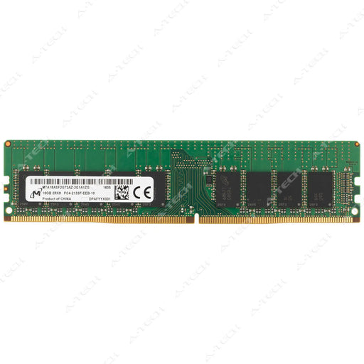 MTA18ASF2G72AZ-2G1A1 - Micron RAM 16GB 2Rx8 PC4-17000 ECC UDIMM DDR4 2133MHz ECC Unbuffered Server Memory Module