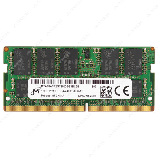 MTA18ASF2G72HZ-2G3B1 - Micron RAM 16GB 2Rx8 PC4-19200 ECC SODIMM DDR4 2400MHz ECC Unbuffered Memory Module