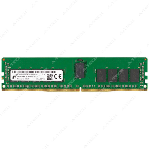 MTA18ASF2G72PDZ-2G6D1 - Micron RAM 16GB 2Rx8 PC4-21300 RDIMM DDR4 2666MHz ECC Registered Server Memory Module