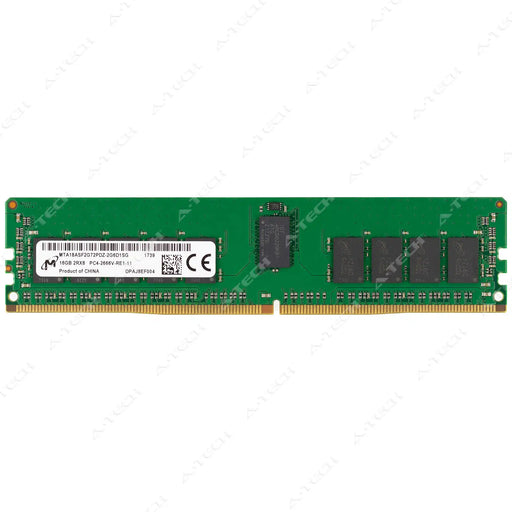 MTA18ASF2G72PDZ-2G6D1 - Micron RAM 16GB 2Rx8 PC4-21300 RDIMM DDR4 2666MHz ECC Registered Server Memory Module