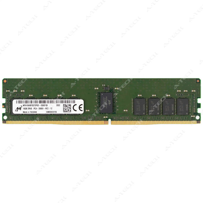 MTA18ASF2G72PDZ-2G6E1 - Micron RAM 16GB 2Rx8 PC4-21300 RDIMM DDR4 2666MHz ECC Registered Server Memory Module