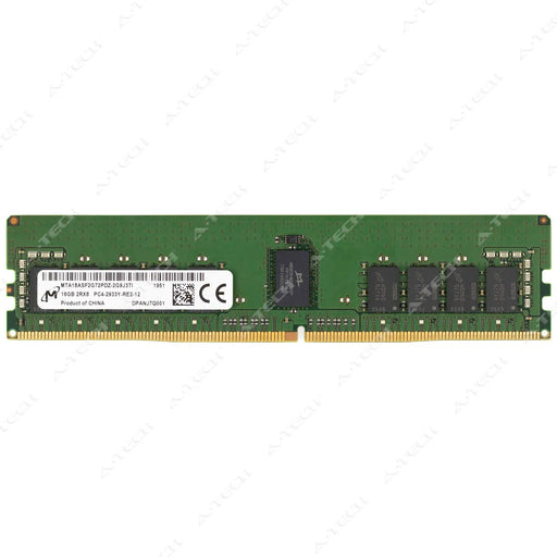 MTA18ASF2G72PDZ-2G9J3 - Micron RAM 16GB 2Rx8 PC4-23400 RDIMM DDR4 2933MHz ECC Registered Server Memory Module