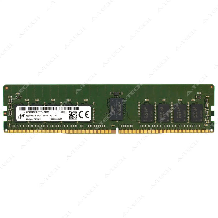 MTA18ASF2G72PZ-2G9 - Micron RAM 16GB 1Rx4 PC4-23400 RDIMM DDR4 2933MHz ECC Registered Server Memory Module