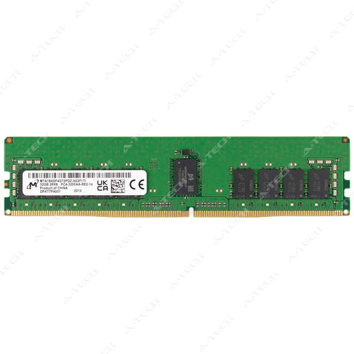 MTA18ASF4G72PDZ-3G2F1 - Micron RAM 32GB 2Rx8 PC4-25600 RDIMM DDR4 3200MHz ECC Registered Server Memory Module