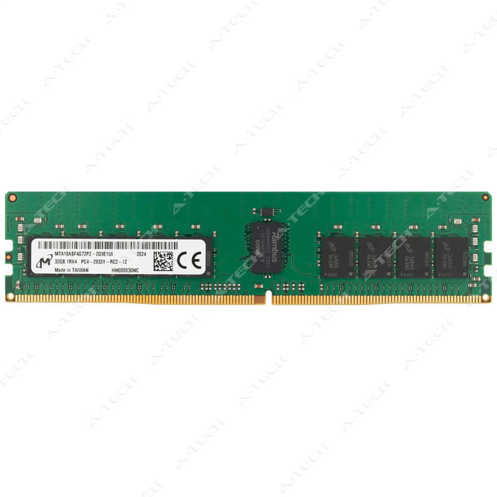 MTA18ASF4G72PZ-2G9E1 - Micron RAM 32GB 1Rx4 PC4-23400 RDIMM DDR4 2933MHz ECC Registered Server Memory Module
