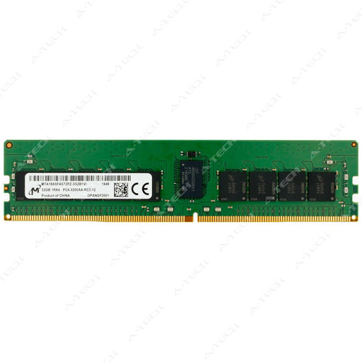 MTA18ASF4G72PZ-3G2B1 - Micron RAM 32GB 1Rx4 PC4-25600 RDIMM DDR4 3200MHz ECC Registered Server Memory Module