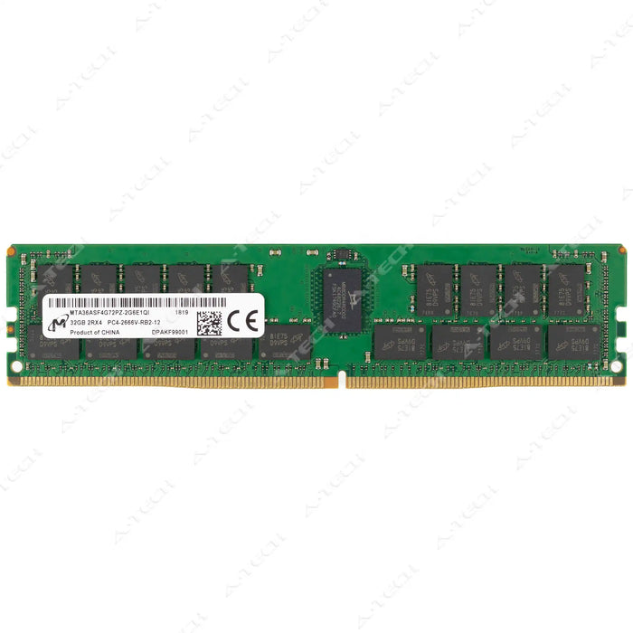MTA36ASF4G72PZ-2G6E1 - Micron RAM 32GB 2Rx4 PC4-21300 RDIMM DDR4 2666MHz ECC Registered Server Memory Module