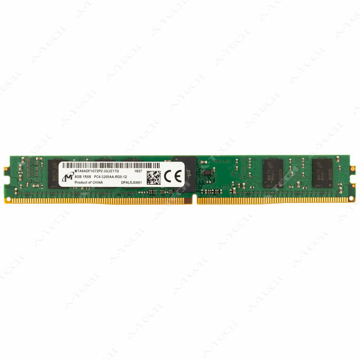 MTA9ADF1G72PZ-3G2E1 - Micron RAM 8GB 1Rx8 PC4-25600 RDIMM DDR4 3200MHz ECC Registered Server Memory Module