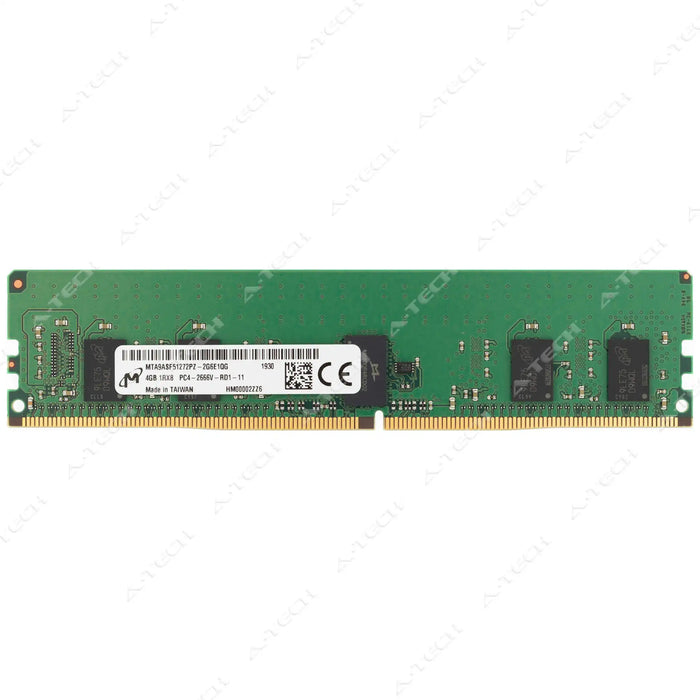 MTA9ASF51272PZ-2G6E1 - Micron RAM 4GB 1Rx8 PC4-21300 RDIMM DDR4 2666MHz ECC Registered Server Memory Module