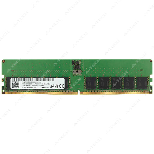 MTC20C2085S1EC48BA1 - Micron RAM 32GB 2Rx8 PC5-38400 ECC UDIMM DDR5 4800MHz ECC Unbuffered Server Memory Module
