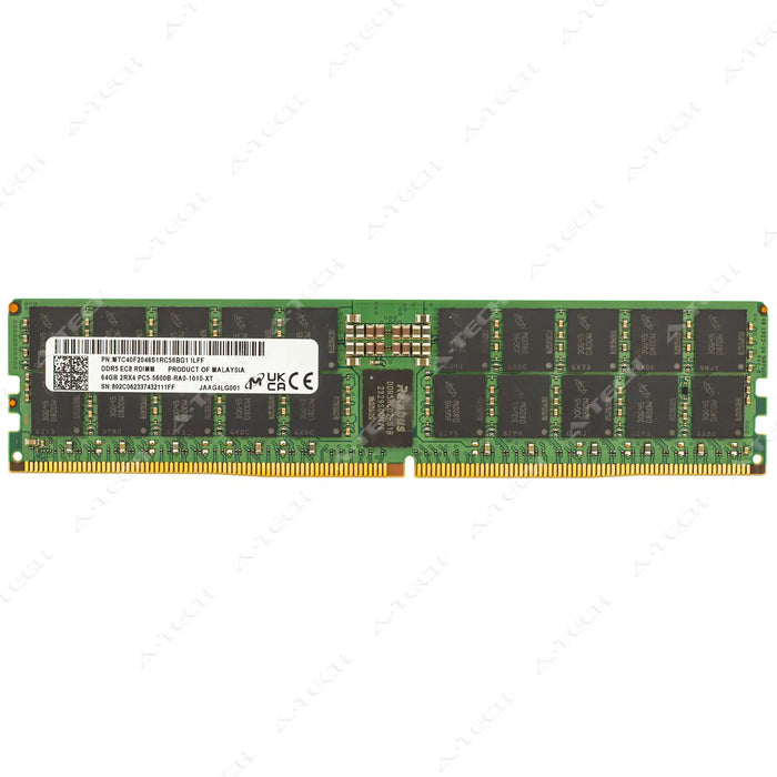 MTC40F2046S1RC56BG1 - Micron RAM 64GB 2Rx4 PC5-44800 RDIMM DDR5 5600MHz ECC Registered Server Memory Module