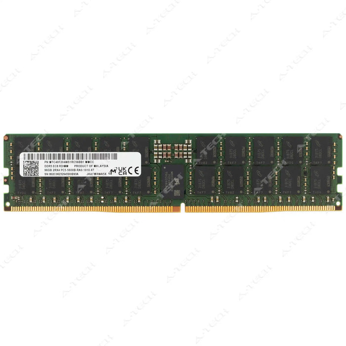 MTC40F204WS1RC56BB1 - Micron RAM 96GB 2Rx4 PC5-44800 RDIMM DDR5 5600MHz ECC Registered Server Memory Module