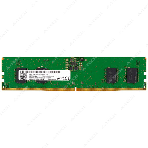 MTC4C10163S1UC48BA1 - Micron RAM 8GB 1Rx16 PC5-38400 DIMM DDR5 4800MHz Non-ECC Unbuffered Desktop Memory Module