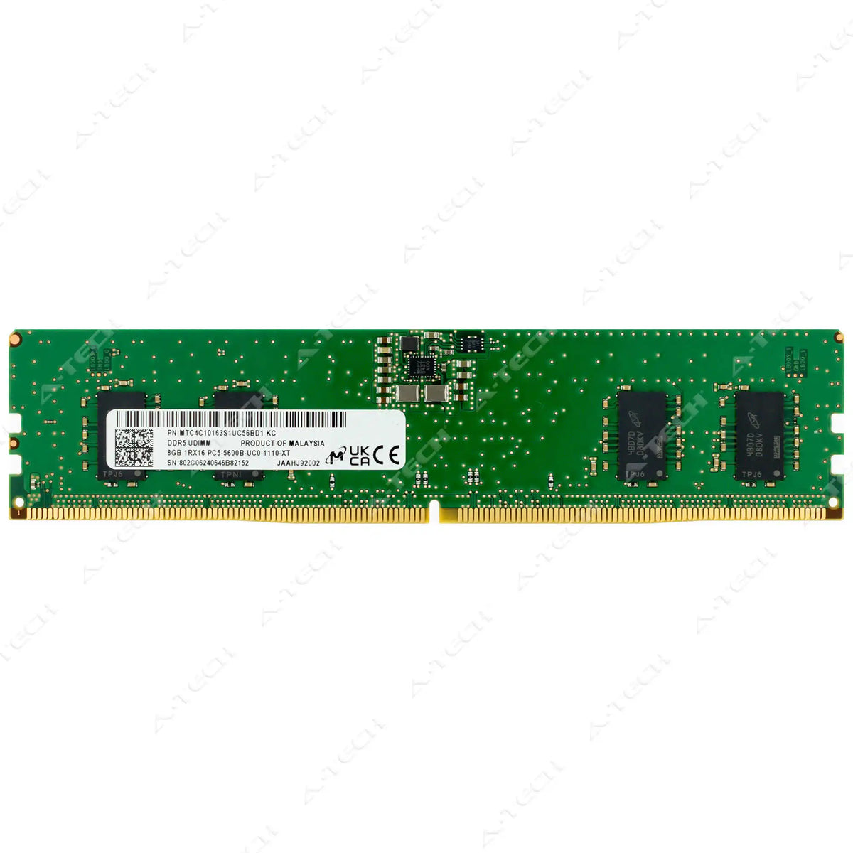 MTC4C10163S1UC56BD1 - Micron RAM 8GB 1Rx16 PC5-44800 DIMM DDR5 5600MHz