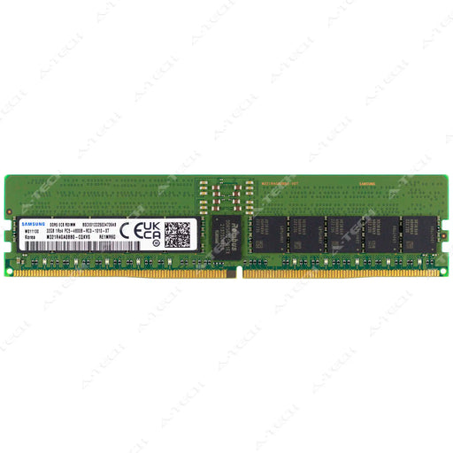 M321R4GA0BB0-CQK - Samsung RAM 32GB 1Rx4 PC5-38400 EC8 RDIMM DDR5 4800MHz ECC Registered Server Memory Module