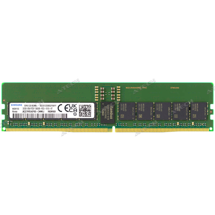 M321R4GA0PB0-CWM - Samsung RAM 32GB 1Rx4 PC5-44800 EC8 RDIMM DDR5 5600MHz ECC Registered Server Memory Module